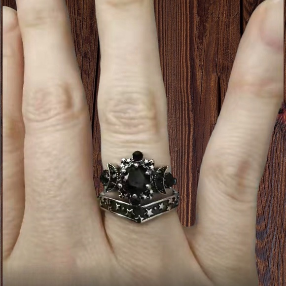 🖤Celestial Black Onyx 2 piece Ring🖤 - Picture 15 of 16
